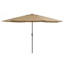 Sombrilla de jardín con palo de metal taupe 390 cm de , Sombrillas - Ref: Foro24-47381, Precio: 78,00 €, Descuento: %
