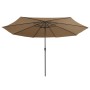 Sombrilla de jardín con palo de metal taupe 390 cm de , Sombrillas - Ref: Foro24-47381, Precio: 78,00 €, Descuento: %