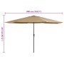 Sombrilla de jardín con palo de metal taupe 390 cm de , Sombrillas - Ref: Foro24-47381, Precio: 78,00 €, Descuento: %
