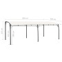 Toldo parasol de jardín color crema 6x3x2,55 m de , Carpas y cenadores - Ref: Foro24-47977, Precio: 367,57 €, Descuento: %