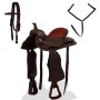 Montura occidental, cabezada y pechera cuero real 15" marrón de , Monturas - Ref: Foro24-91347, Precio: 218,48 €, Descuento: %