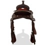 Montura occidental, cabezada y pechera cuero real 15" marrón de , Monturas - Ref: Foro24-91347, Precio: 218,48 €, Descuento: %