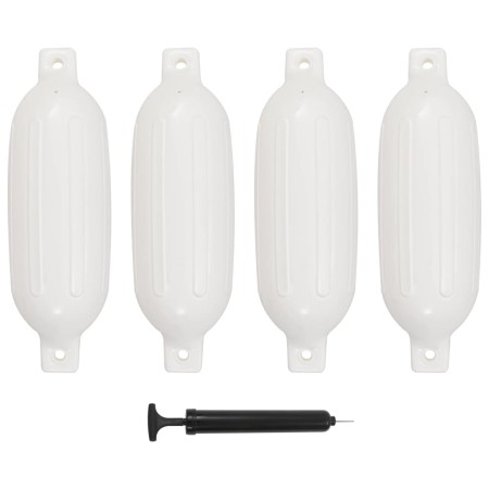 Parachoques para barco 4 unidades PVC blanco 58,5x16,5 cm de , Atracada y anclaje - Ref: Foro24-92386, Precio: 75,43 €, Descu...