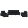 Juego de sofás con cojines 4 piezas tela negro de , Sofás - Ref: Foro24-3201270, Precio: 683,83 €, Descuento: %