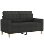 Juego de sofás con cojines 3 piezas tela negro de , Sofás - Ref: Foro24-3201302, Precio: 481,08 €, Descuento: %