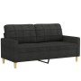 Juego de sofás con cojines 3 piezas tela negro de , Sofás - Ref: Foro24-3201302, Precio: 481,08 €, Descuento: %