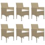 Juego de comedor de jardín de 7 piezas beige de vidaXL, Conjuntos de jardín - Ref: Foro24-3067767, Precio: 549,32 €, Descuent...