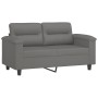 Juego de sofás con cojines 3 piezas tela microfibra gris oscuro de , Sofás - Ref: Foro24-3202292, Precio: 795,16 €, Descuento: %