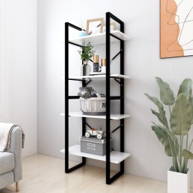 Estantería 4 niveles madera contrachapada blanco 60x30x140 cm de , Librerías y estanterías - Ref: Foro24-806437, Precio: 65,4...
