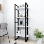 Estantería 4 niveles madera contrachapada blanco 60x30x140 cm de , Librerías y estanterías - Ref: Foro24-806437, Precio: 65,4...