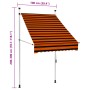 Toldo manual retráctil naranja y marrón 100 cm de , Toldos - Ref: Foro24-145834, Precio: 78,53 €, Descuento: %