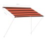 Toldo retráctil naranja y marrón 200x150 cm de , Toldos - Ref: Foro24-145895, Precio: 45,36 €, Descuento: %