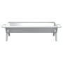 Bandeja para barbacoa acero inoxidable plateado 118x42x30,5 cm de , Barbacoas - Ref: Foro24-319969, Precio: 86,25 €, Descuent...