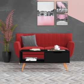 Mueble de TV madera de ingeniería negro 100x49,5x43 cm en Mesas de centro | Comprar online en Foru.es