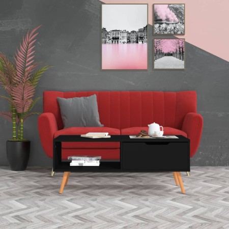 Mueble de TV madera de ingeniería negro 100x49,5x43 cm en Mesas de centro | Comprar online en Foru.es