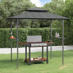 Cenador barbacoa estante lateral acero antracita 240x150x243 cm de , Carpas y cenadores - Ref: Foro24-360140, Precio: 185,19 ...