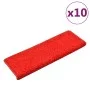 Alfombrillas de escalera 10 unidades rojo 65x21x4 cm de vidaXL, Alfombrillas para escalones - Ref: Foro24-149829, Precio: 54,...