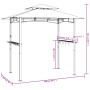 Cenador barbacoa estante lateral acero antracita 240x150x243 cm de , Carpas y cenadores - Ref: Foro24-360140, Precio: 185,19 ...