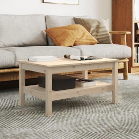 Mesa de centro de madera maciza de pino 80x50x40 cm de , Mesas de centro - Ref: Foro24-814284, Precio: 94,17 €, Descuento: %