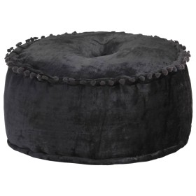 Puf redondo de terciopelo gris antracita 40x20 cm de , Otomanas - Ref: Foro24-287565, Precio: 40,45 €, Descuento: %