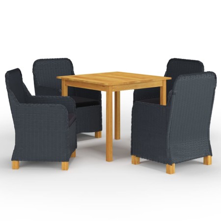 Juego de comedor para jardín de 5 piezas gris oscuro de vidaXL, Conjuntos de jardín - Ref: Foro24-3067757, Precio: 541,60 €, ...