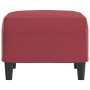 Reposapiés de cuero sintético rojo tinto 60x50x41 cm de , Otomanas - Ref: Foro24-349291, Precio: 54,14 €, Descuento: %