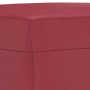 Reposapiés de cuero sintético rojo tinto 60x50x41 cm de , Otomanas - Ref: Foro24-349291, Precio: 54,14 €, Descuento: %