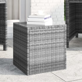 Mesa auxiliar ratán sintético gris 40x37x40,5 cm de , Mesas auxiliares - Ref: Foro24-319389, Precio: 64,59 €, Descuento: %