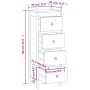 Cómoda de madera maciza de teca 30x30x90 cm de , Cajoneras - Ref: Foro24-340741, Precio: 170,48 €, Descuento: %