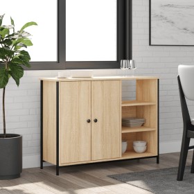 Aparador de madera de ingeniería roble Sonoma 100x33x75 cm de , Aparadores - Ref: Foro24-835550, Precio: 91,40 €, Descuento: %