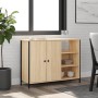Aparador de madera de ingeniería roble Sonoma 100x33x75 cm de , Aparadores - Ref: Foro24-835550, Precio: 91,40 €, Descuento: %