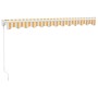 Toldo retráctil aluminio y tela blanco y amarillo 3x2,5 m de , Toldos - Ref: Foro24-3154431, Precio: 195,49 €, Descuento: %