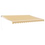 Toldo retráctil aluminio y tela amarillo y blanco 4x3 m de , Toldos - Ref: Foro24-3154433, Precio: 260,69 €, Descuento: %