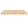 Toldo retráctil aluminio y tela amarillo y blanco 4x3 m de , Toldos - Ref: Foro24-3154433, Precio: 260,69 €, Descuento: %