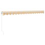 Toldo retráctil aluminio y tela amarillo y blanco 4x3 m de , Toldos - Ref: Foro24-3154433, Precio: 260,69 €, Descuento: %