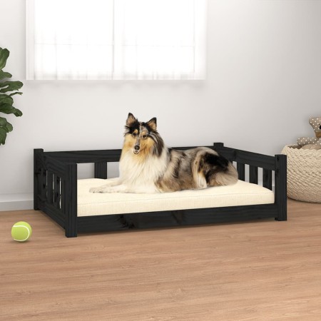 Cama para perros madera maciza de pino negro 95,5x65,5x28 cm de , Camas para perros - Ref: Foro24-820201, Precio: 67,31 €, De...