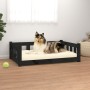 Cama para perros madera maciza de pino negro 95,5x65,5x28 cm de , Camas para perros - Ref: Foro24-820201, Precio: 67,31 €, De...
