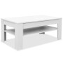 Mesa de centro madera de ingeniería blanco 110x65x48 cm de , Mesas de centro - Ref: Foro24-244859, Precio: 117,36 €, Descuent...