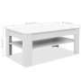 Mesa de centro madera de ingeniería blanco 110x65x48 cm de , Mesas de centro - Ref: Foro24-244859, Precio: 117,36 €, Descuent...