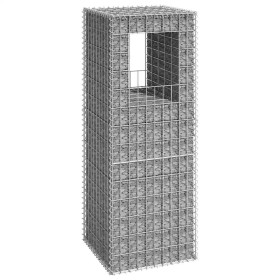 Cesta poste de gaviones de hierro 50x50x140 cm de , Postes de cerca - Ref: Foro24-151270, Precio: 58,19 €, Descuento: %