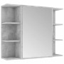 Armario de espejo de baño contrachapada gris 80x20,5x64 cm de , Tocadores de baño - Ref: Foro24-802610, Precio: 89,50 €, Desc...
