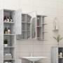 Armario de espejo de baño contrachapada gris 80x20,5x64 cm de , Tocadores de baño - Ref: Foro24-802610, Precio: 89,50 €, Desc...
