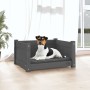 Cama para perros madera maciza de pino gris 55,5x45,5x28 cm de , Camas para perros - Ref: Foro24-821444, Precio: 53,24 €, Des...