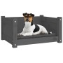 Cama para perros madera maciza de pino gris 55,5x45,5x28 cm de , Camas para perros - Ref: Foro24-821444, Precio: 53,24 €, Des...