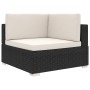 Asiento seccional de esquina con cojines 1 uds ratán PE negro de , Sofás modulares de exterior - Ref: Foro24-46798, Precio: 1...