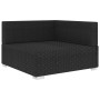 Asiento seccional de esquina con cojines 1 uds ratán PE negro de , Sofás modulares de exterior - Ref: Foro24-46798, Precio: 1...