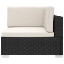 Asiento seccional de esquina con cojines 1 uds ratán PE negro de , Sofás modulares de exterior - Ref: Foro24-46798, Precio: 1...