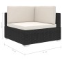 Asiento seccional de esquina con cojines 1 uds ratán PE negro de , Sofás modulares de exterior - Ref: Foro24-46798, Precio: 1...