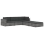 Asiento seccional de esquina con cojines 1 uds ratán PE negro de , Sofás modulares de exterior - Ref: Foro24-46798, Precio: 1...