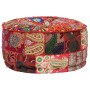 Puf redondo de pachtwork algodón hecho a mano 40x20 cm rojo de , Otomanas - Ref: Foro24-246571, Precio: 46,34 €, Descuento: %